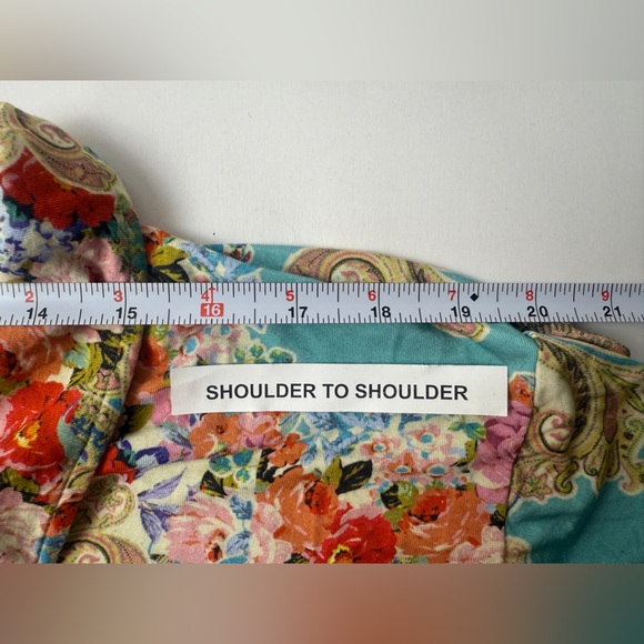 JOHNNY WAS Rivoray Floral Short Sleeve Polo Tee Women's Size Large BOHO - Picture 10 of 12